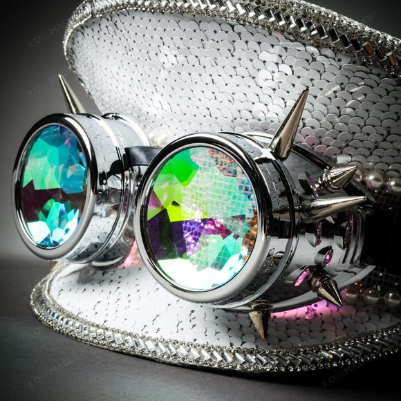 White Burning Man Steampunk Captain w/ Goggles - Picture 5 of 10